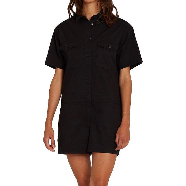 Watwhat Romper - Volcom - BLACK - Jumpsuit