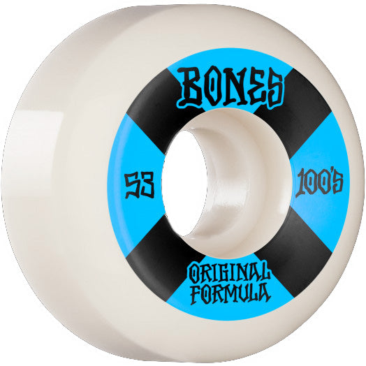 Bones - 100's - V5 Sidecut #4 - white-blue - SB Rollen-Wheels