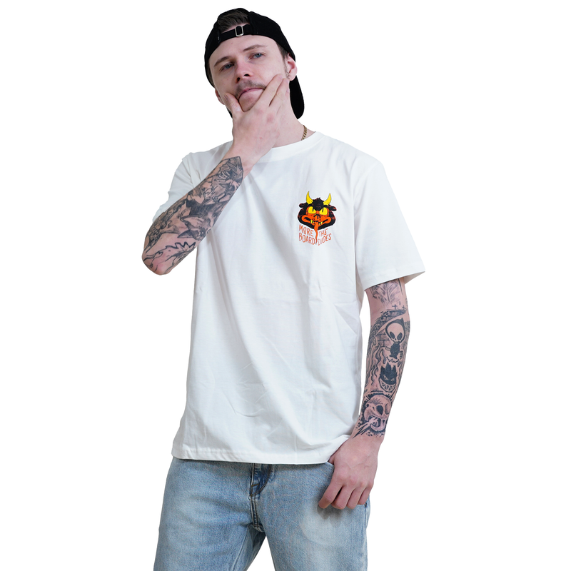 Hell Skater - Dudes x Moreboards - Off White - T-Shirt