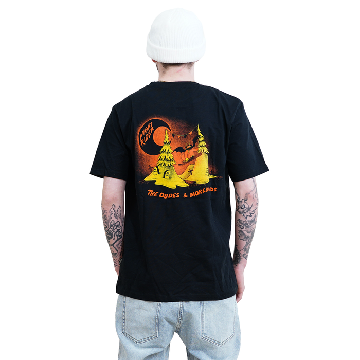 Night Rider - Dudes x Moreboards - Black - T-Shirt