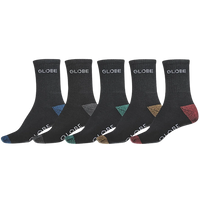 Globe - Ingles Crew Sock 5 Pack - Black/Assorted - Socken