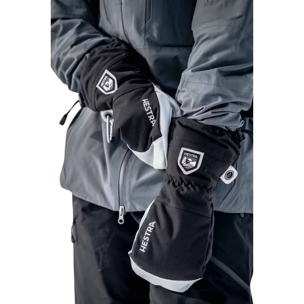 Hestra - Army Leather Heli Ski - mitt - Black - Fäustling