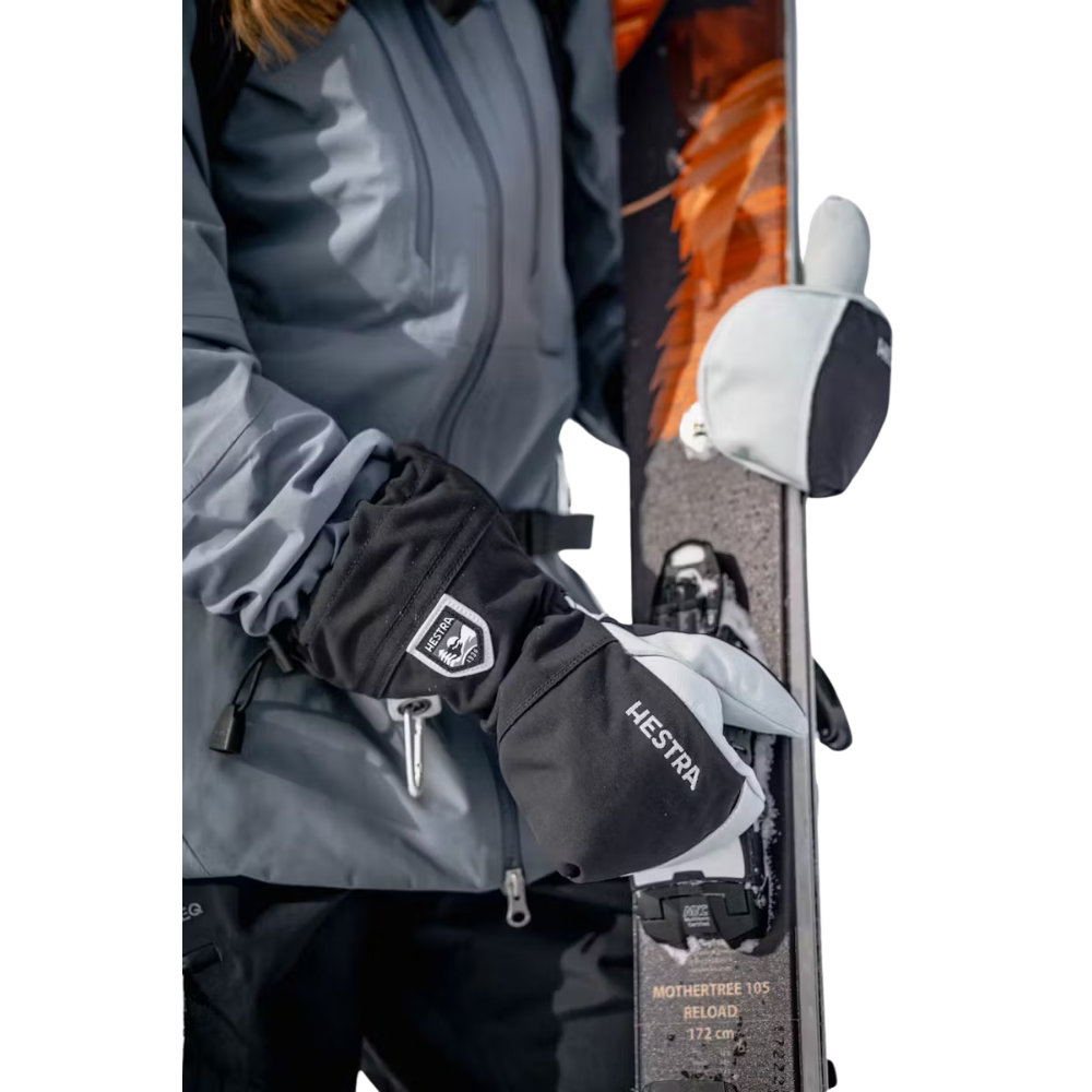 Hestra - Army Leather Heli Ski - mitt - Black - Fäustling