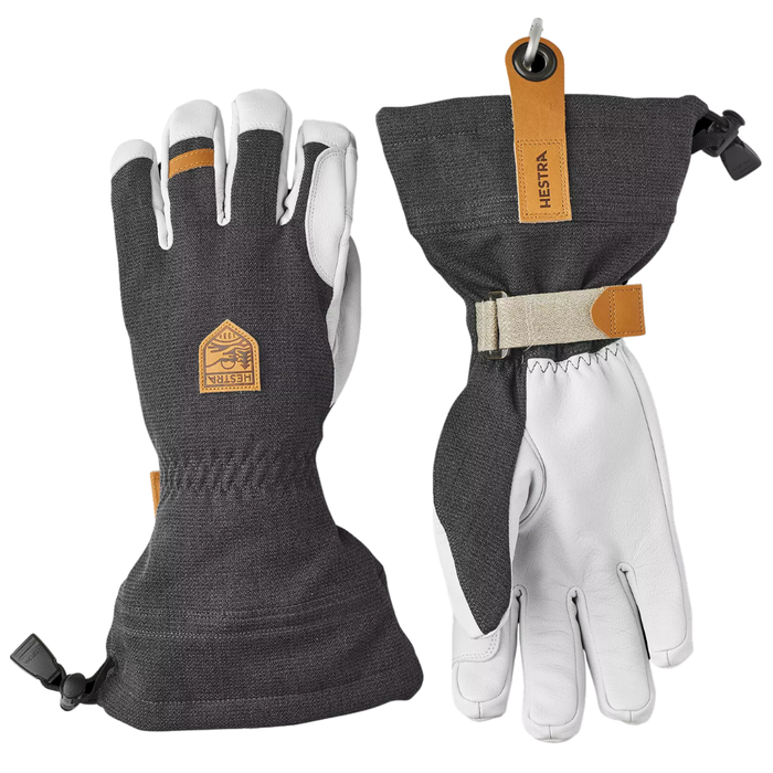 Hestra - Army Leather Patrol Gauntlet - 5 finger - Charcoal - Handschuh