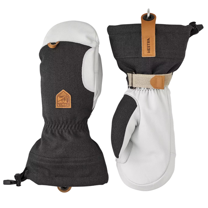 Hestra - Army Leather Patrol Gauntlet - mitt - Charcoal - Fäustling