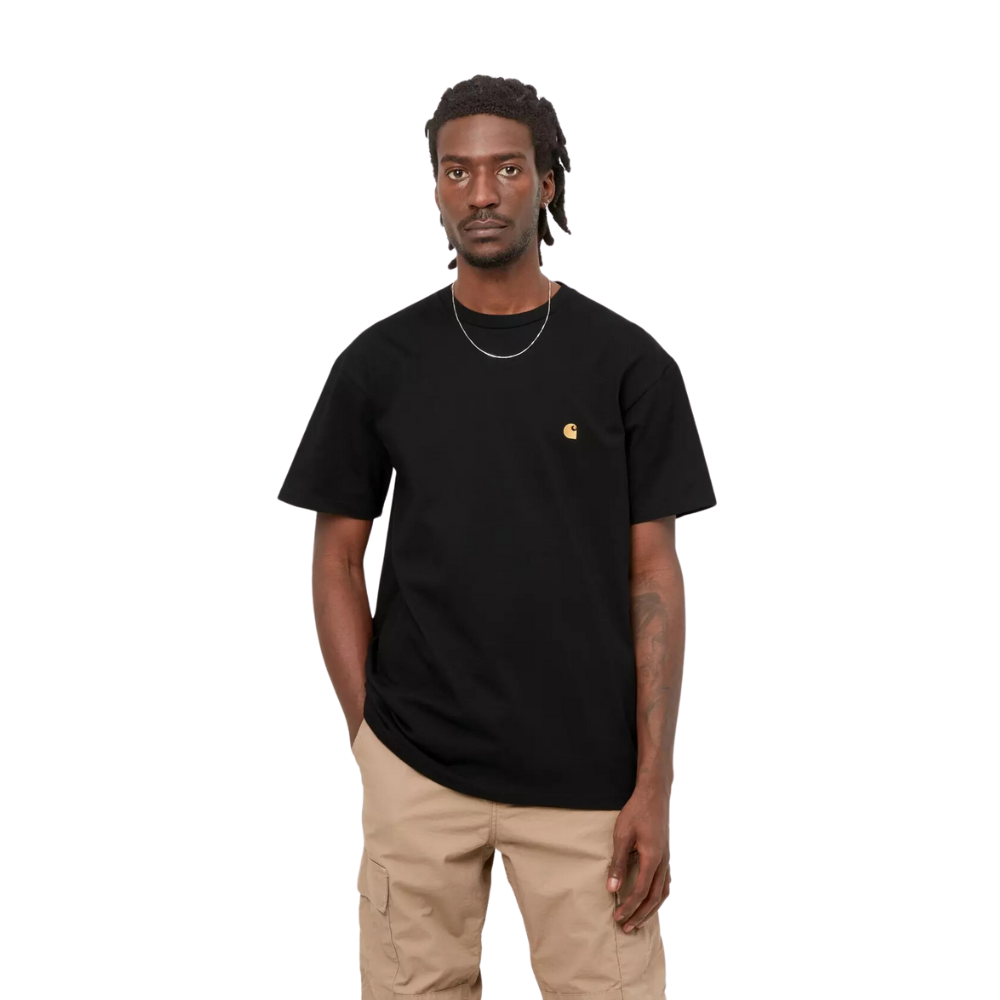Carhartt - S/S Chase T-Shirt - Black / Gold - T-Shirt
