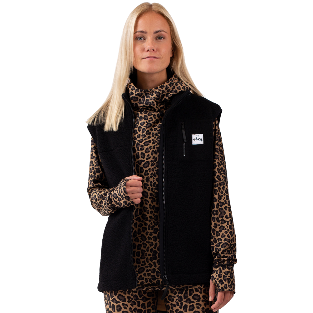 Eivy - Lumberjackie Sherpa Vest - Black - Fleece Weste