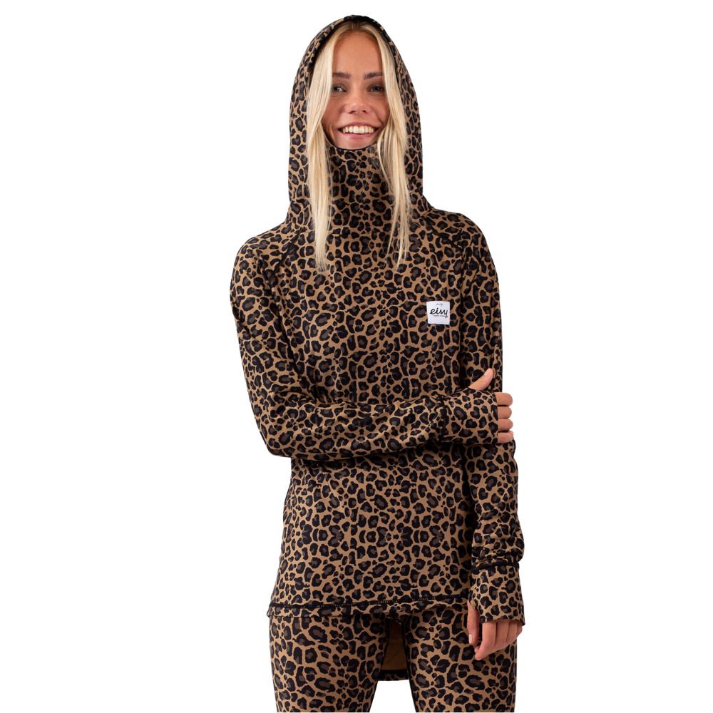 Eivy - Icecold Hood Top - Leopard - Funktions-Shirt Langarm