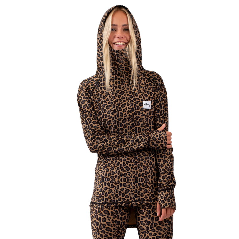 Eivy - Icecold Hood Top - Leopard - Funktions-Shirt Langarm