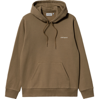 Carhartt - Hooded Script Embroidery Sweat - Buffalo / White - Kapuzenpulli