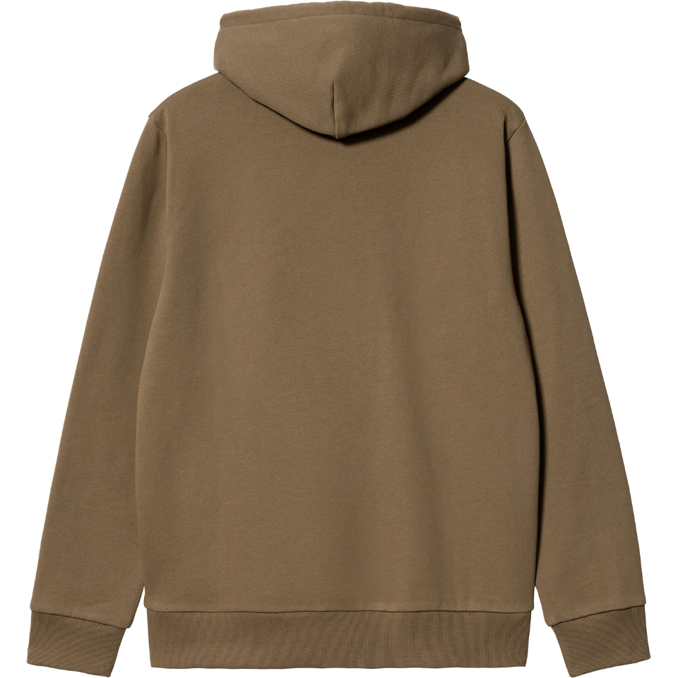 Carhartt - Hooded Script Embroidery Sweat - Buffalo / White - Kapuzenpulli