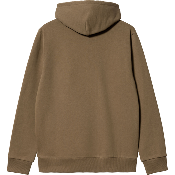 Carhartt - Hooded Script Embroidery Sweat - Buffalo / White - Kapuzenpulli