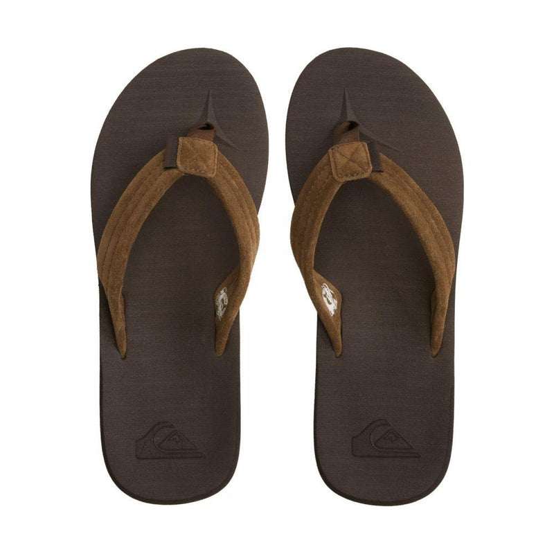 Quiksilver - CARVER SUEDE RECYCLED - BROWN 2 - Flip Flop