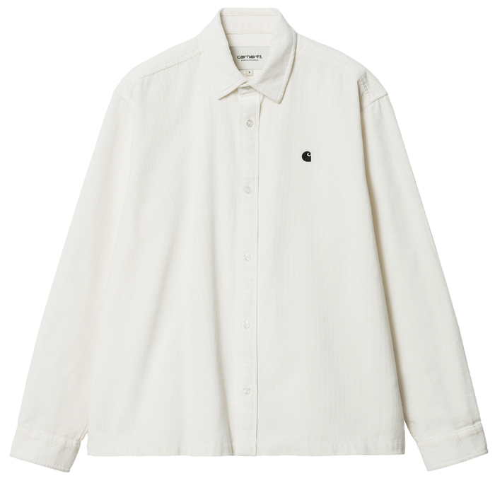 Carhartt - W' L/S Mads Fine Cord Shirt - Wax / Black - Langarmhemd