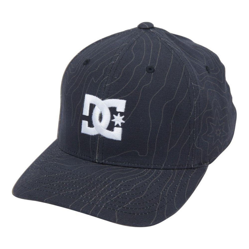 DC - CAP STAR SEASONAL - BLACK TOPOGRAPHIC - Fitted Cap