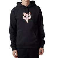 Fox - RYVR RAGLAN PO FLEECE - BLACK - Kapuzenpulli