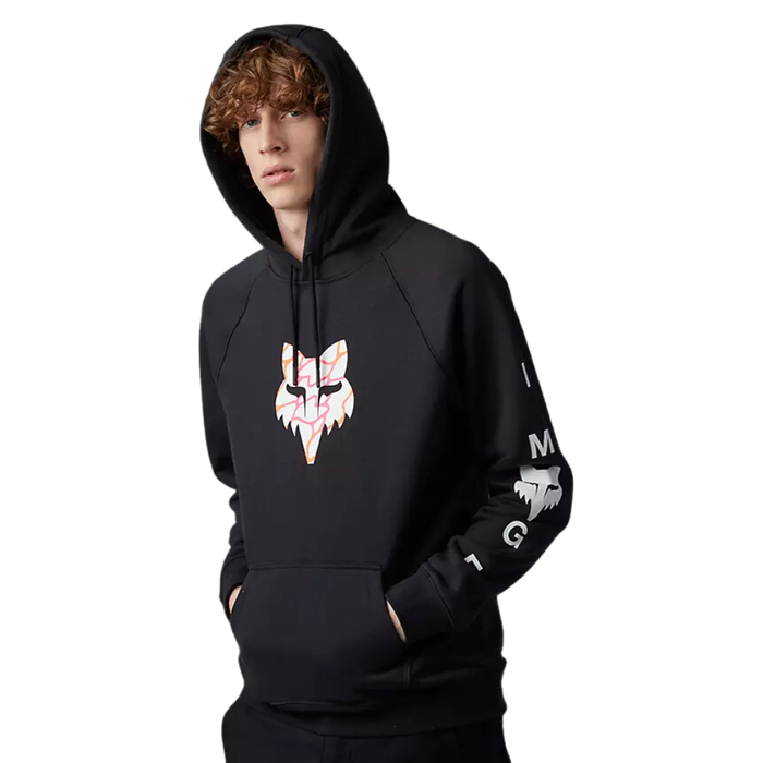 Fox - RYVR RAGLAN PO FLEECE - BLACK - Kapuzenpulli
