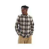 Vans - HELLESON LS SHIRT - OATMEAL/BLACK - Langarmhemd