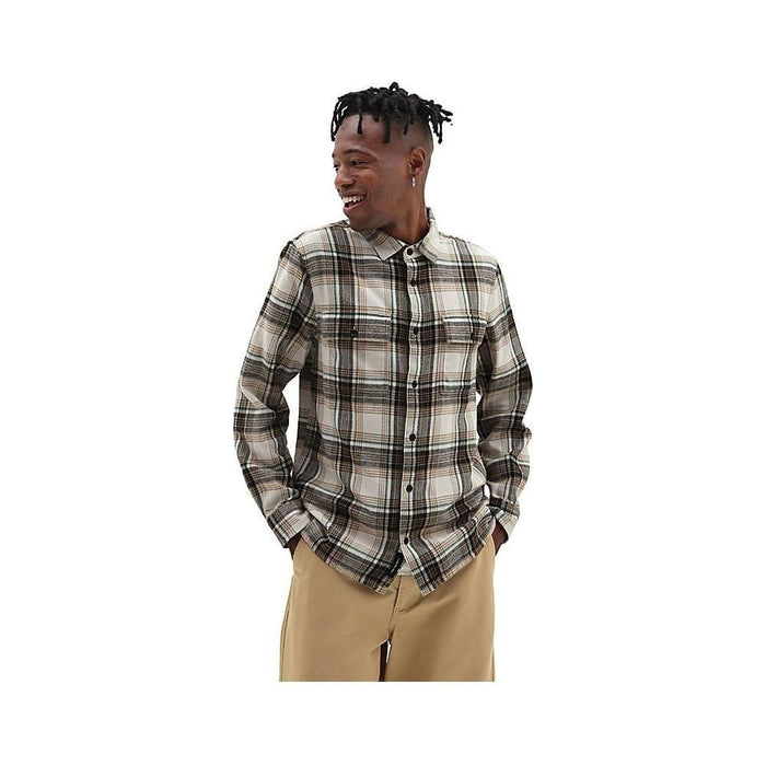 Vans - HELLESON LS SHIRT - OATMEAL/BLACK - Langarmhemd