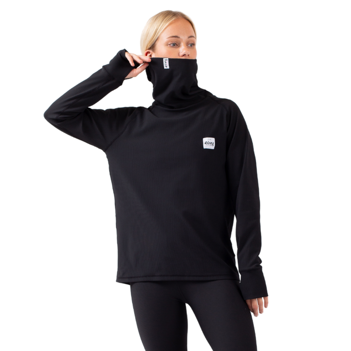 Eivy - Loose Fit Gaiter Rib Top - Black - Funktions-Shirt Langarm