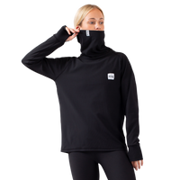 Eivy - Loose Fit Gaiter Rib Top - Black - Funktions-Shirt Langarm