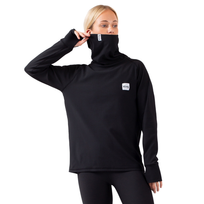 Eivy - Loose Fit Gaiter Rib Top - Black - Funktions-Shirt Langarm