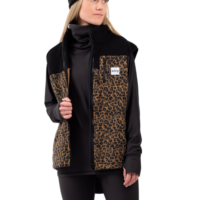Eivy - Lumberjackie Sherpa Vest - Leopard - Fleece Weste