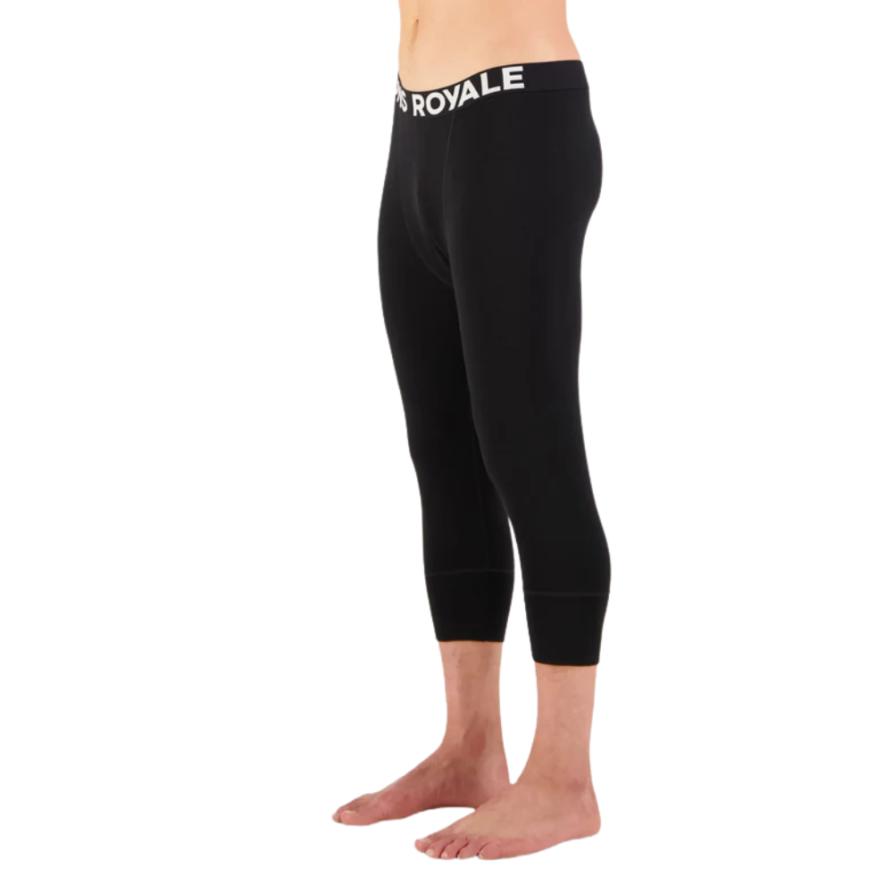Mons Royale - Cascade Merino Base Layer 3/4 Legging - Black - Funktions-Unterhose Lang