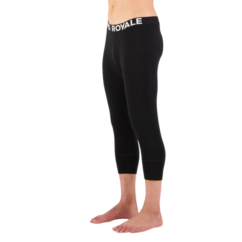 Mons Royale - Cascade Merino Base Layer 3/4 Legging - Black - Funktions-Unterhose Lang