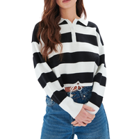 24 Colours - Pullover - striped - Polo Langarm