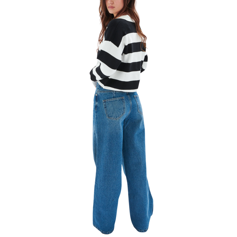 24 Colours - Pullover - striped - Polo Langarm