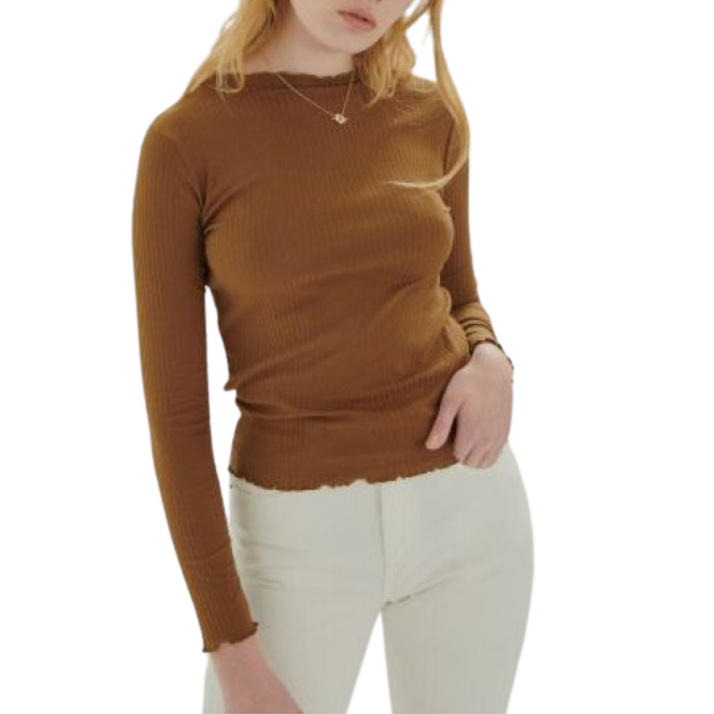24 Colours - Shirt - brown - T-Shirt Langarm