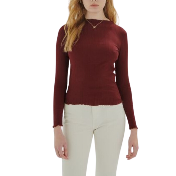 24 Colours - Shirt - bordeaux - T-Shirt Langarm