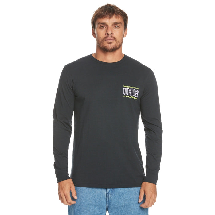 Quiksilver - TAKINGROOTSLS  - BLACK - T-Shirt Langarm