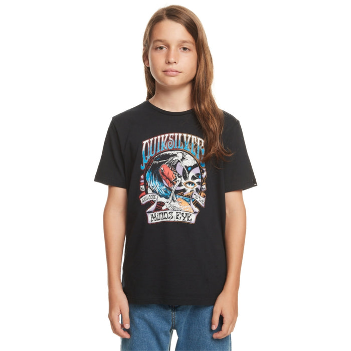 Quiksilver - THELANDDOWNUNDE  - BLACK - T-Shirt