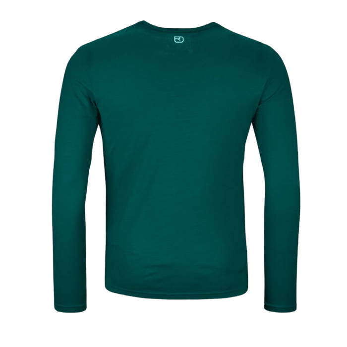 Ortovox - 185 MERINO BRAND OUTLINE LS M - dark pacific -  Funktions-Shirt Langarm