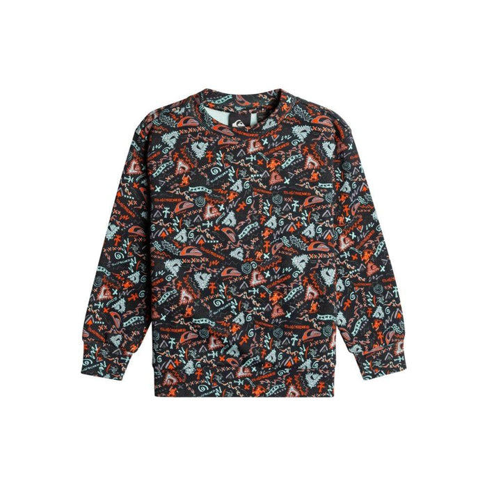 Quiksilver - OPENBOXCREWB4  - BLACK RED ORANGE NEXT GEN - Crew Sweater