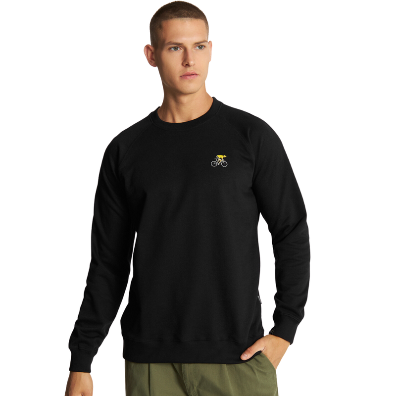 Dedicated - Malmoe Yellow Rider  - Black - Crew Sweater