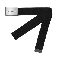 Carhartt - Clip Belt Chrome - Black - Textilgürtel