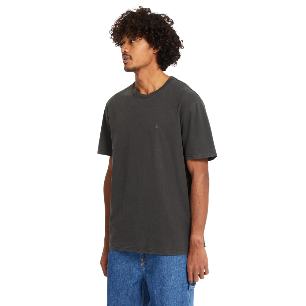 Volcom - Solid Stone Emb SST - Black - T-Shirt