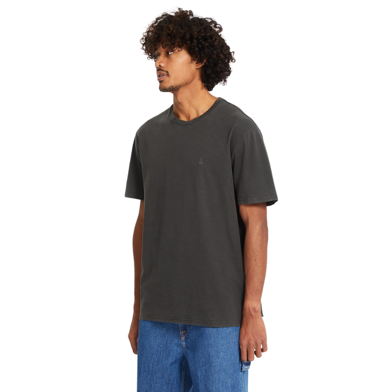 Volcom - Solid Stone Emb SST - Black - T-Shirt