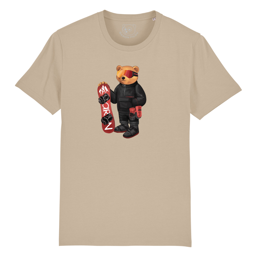 Baron Filou - The Snowboarder Organic Tee - Sand Brown - T-Shirt