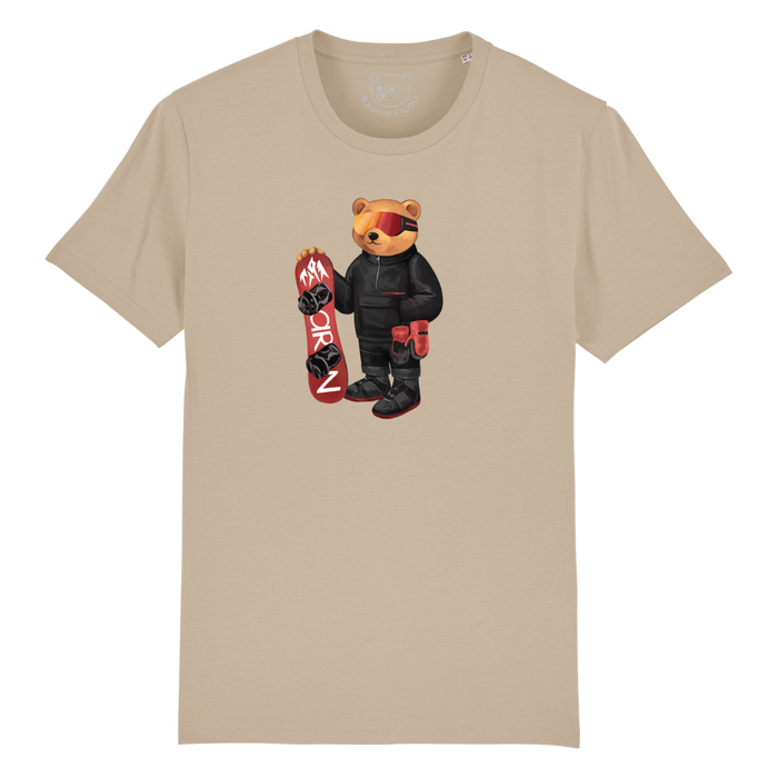 Baron Filou - The Snowboarder Organic Tee - Sand Brown - T-Shirt