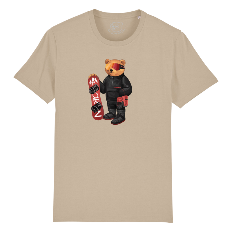 Baron Filou - The Snowboarder Organic Tee - Sand Brown - T-Shirt