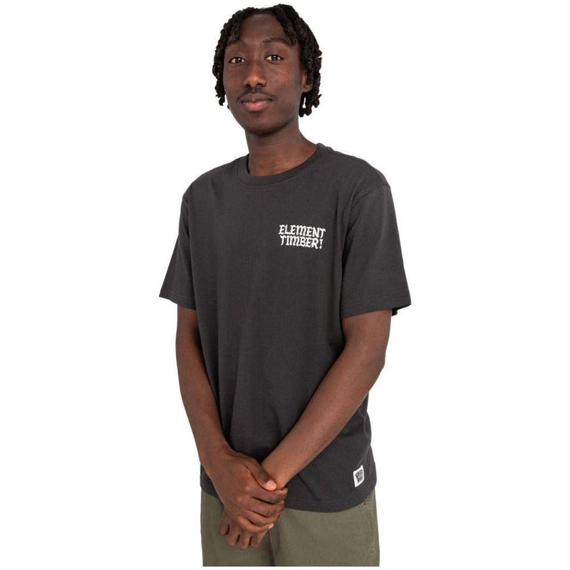 Element - TIMBER JESTER SS - OFF BLACK - T-Shirt