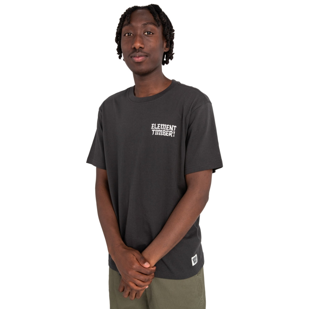 Element - TIMBER JESTER SS - OFF BLACK - T-Shirt