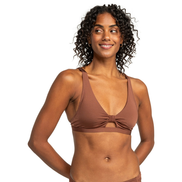 Roxy - SILKY ISLAND ELONGATED BRA - ROOT BEER - Bikini Hose