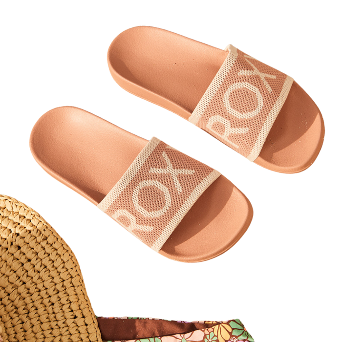 Roxy - Slippy Knit - Wheat/Turkish Coffee - Slide