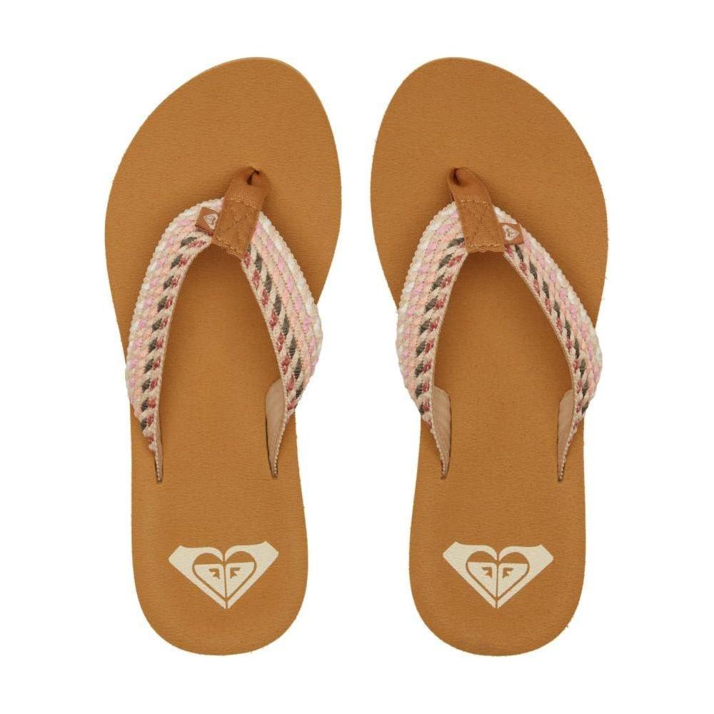 Roxy - PORTO ROPE - NATURAL/CRAZY PINK - Flip Flop