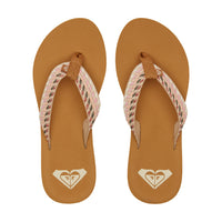 Roxy - PORTO ROPE - NATURAL/CRAZY PINK - Flip Flop